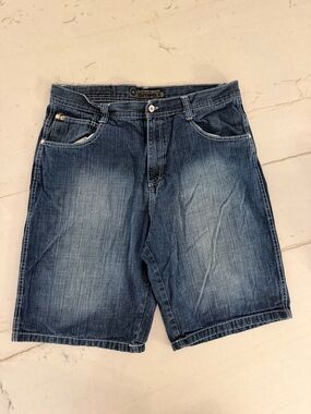 Southpole Jean Shorts Mens 38 Y2K Baggy Loose 90s Skater Goth Punk Blue